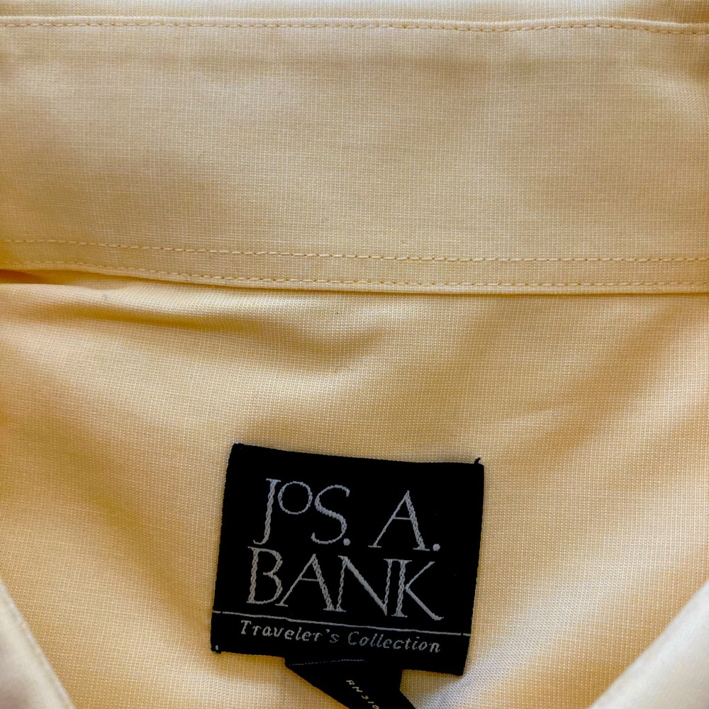 Jos A Bank long sleeved yellow button down shirt
